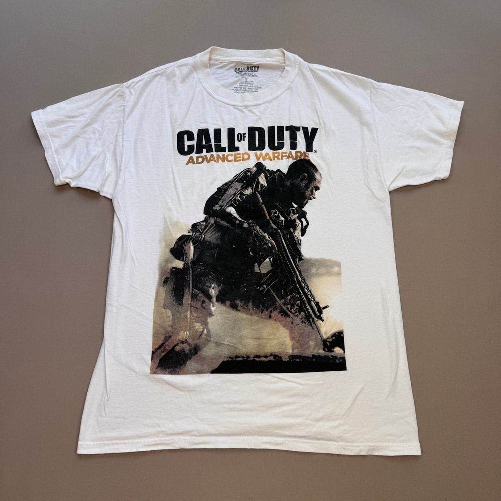 Call of Duty Advanced Warfare Graphic T-Shirt Mens Medium White 2014 Activision
